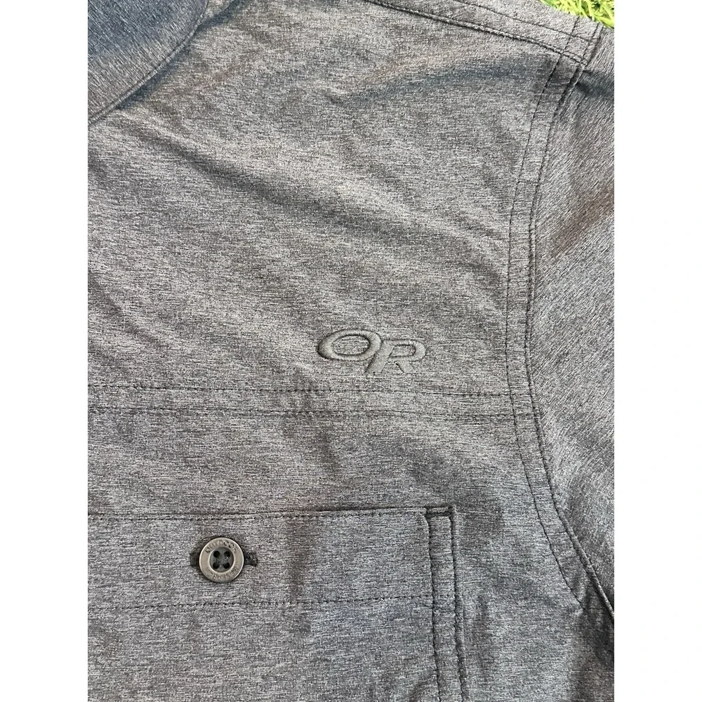 Outdoor Research Shirt‎ Mens XL Gray Wayward Short Sleeve Performance 269220